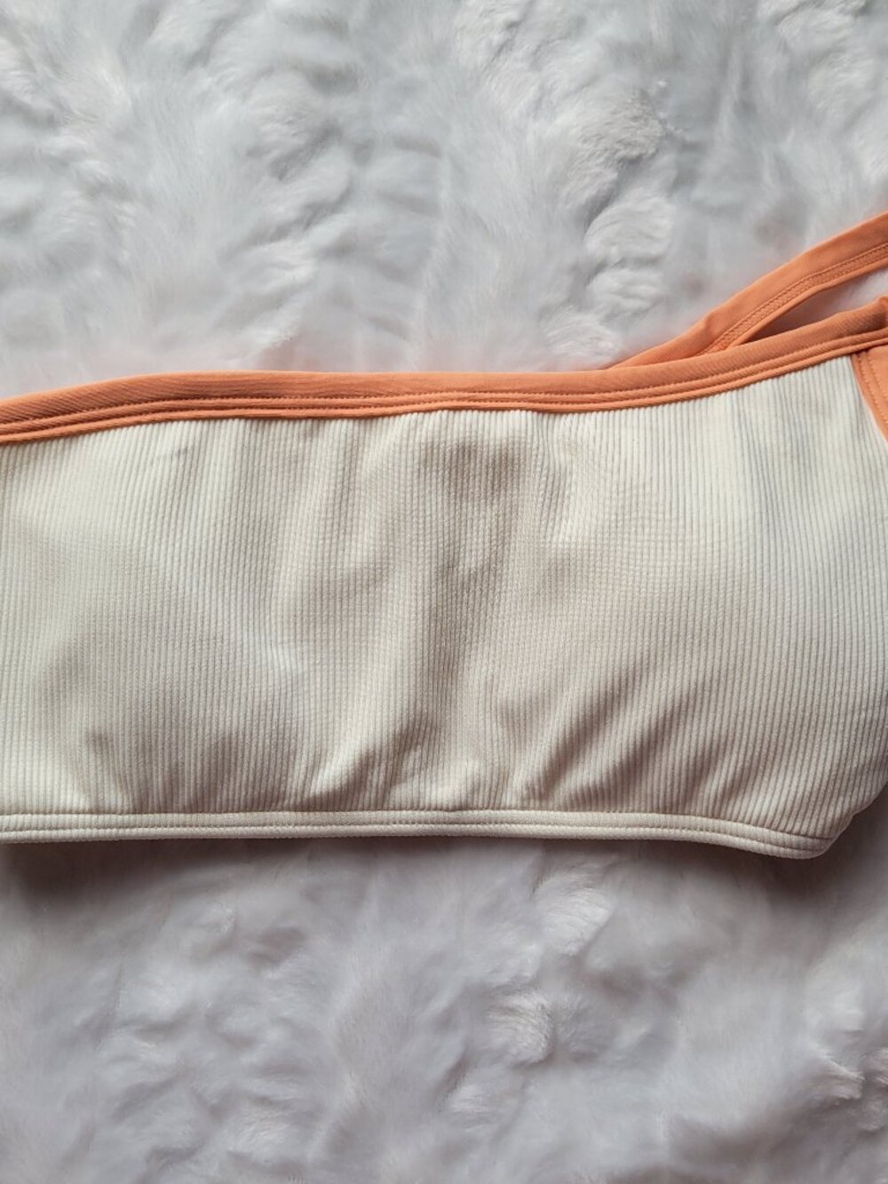 L*Space Bikini Top Women's Small Swim Axel Cream One Shoulder Swimwear NWT